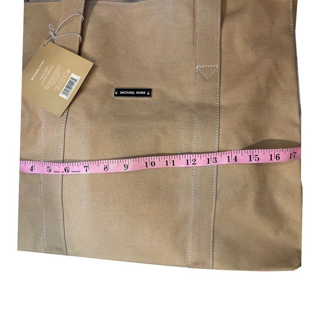 Michael Kors Large Cotton Canvas Weekender Tote Bag Sac - Picture 4 of 5